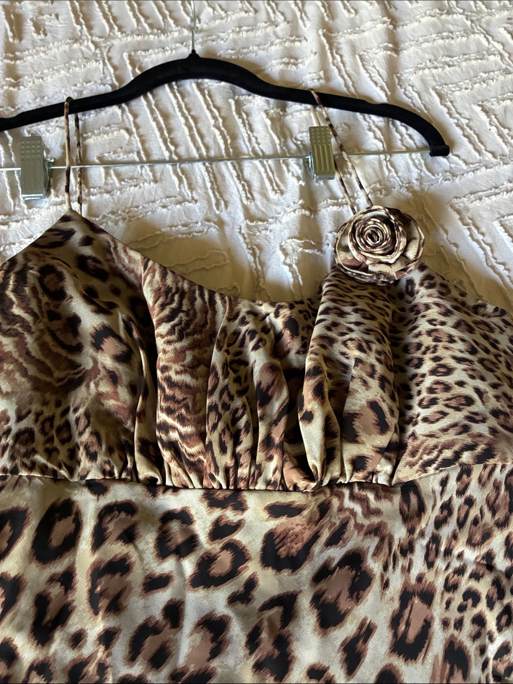 Jackie Jon Leopard-Print Asymmetric Cami Top in Brown, Green & Black - Picture 9 of 12